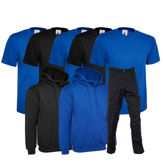 Workwear Package with LPB embroidery - 5x T-Shirt + 2x Hoodie + 1x Trousers