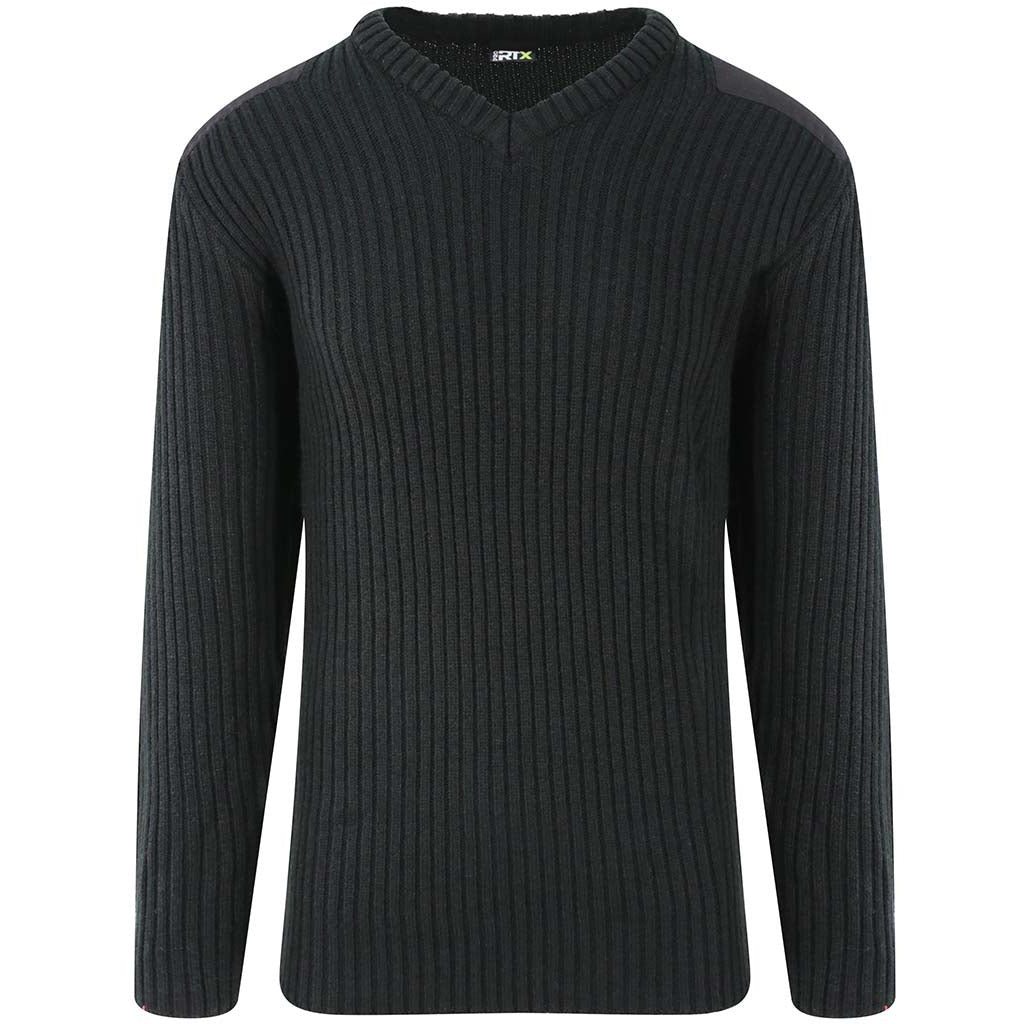 Pro RTX Pro Acrylic Security V Neck Sweater - Black