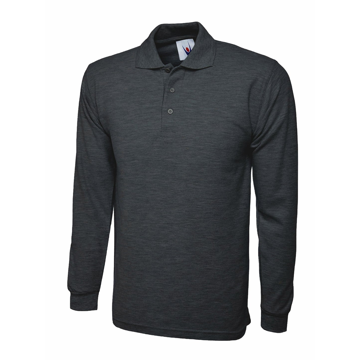 longsleeve-poloshirt Charcoal Grey