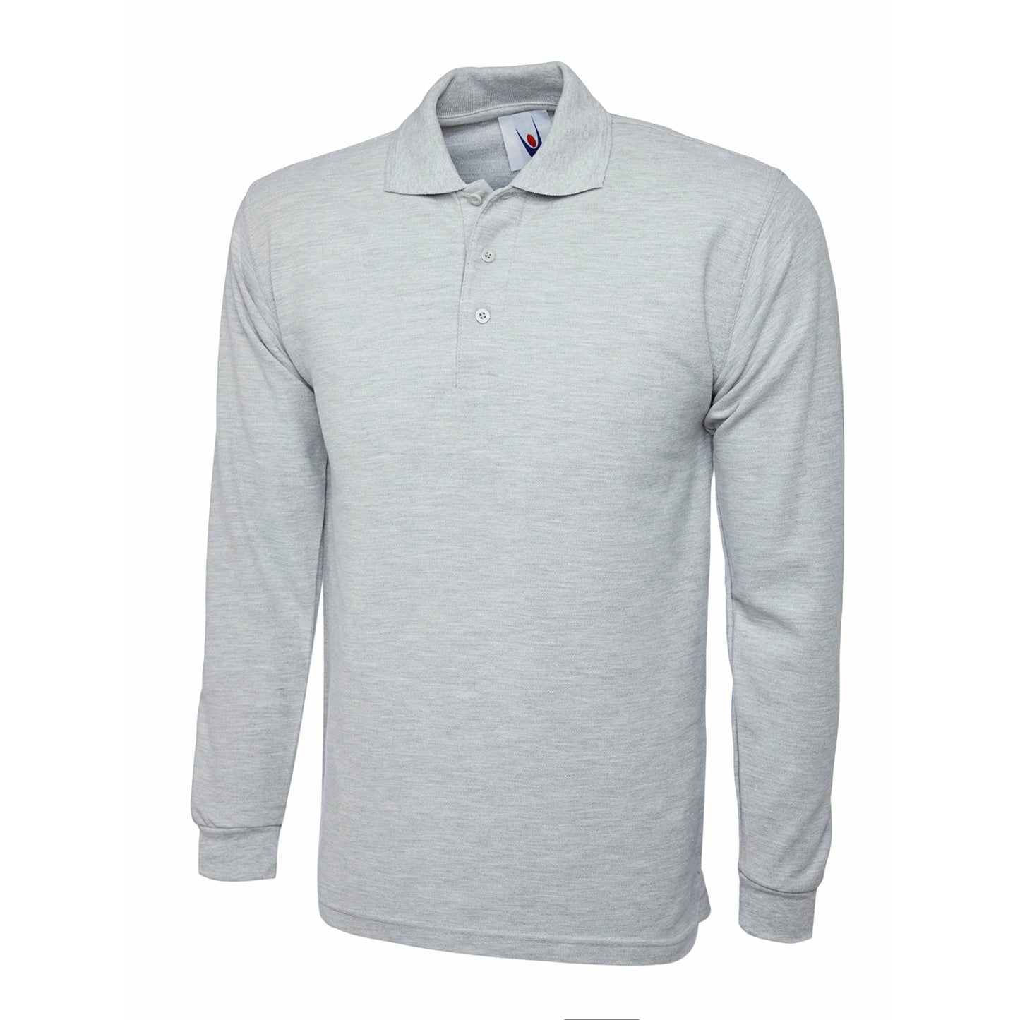 longsleeve-poloshirt Heather Grey