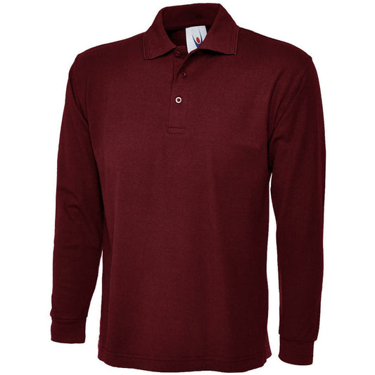 longsleeve-poloshirt Maroon