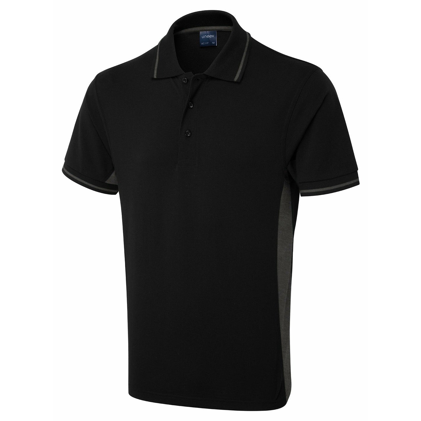 two-tone-polo-shirt Black charcoal