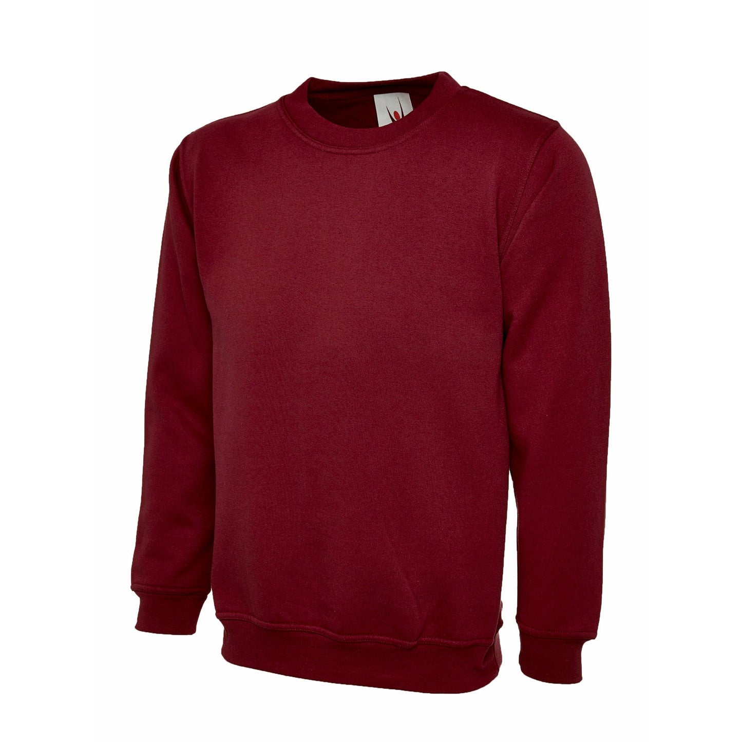 red crewneck sweatshirt