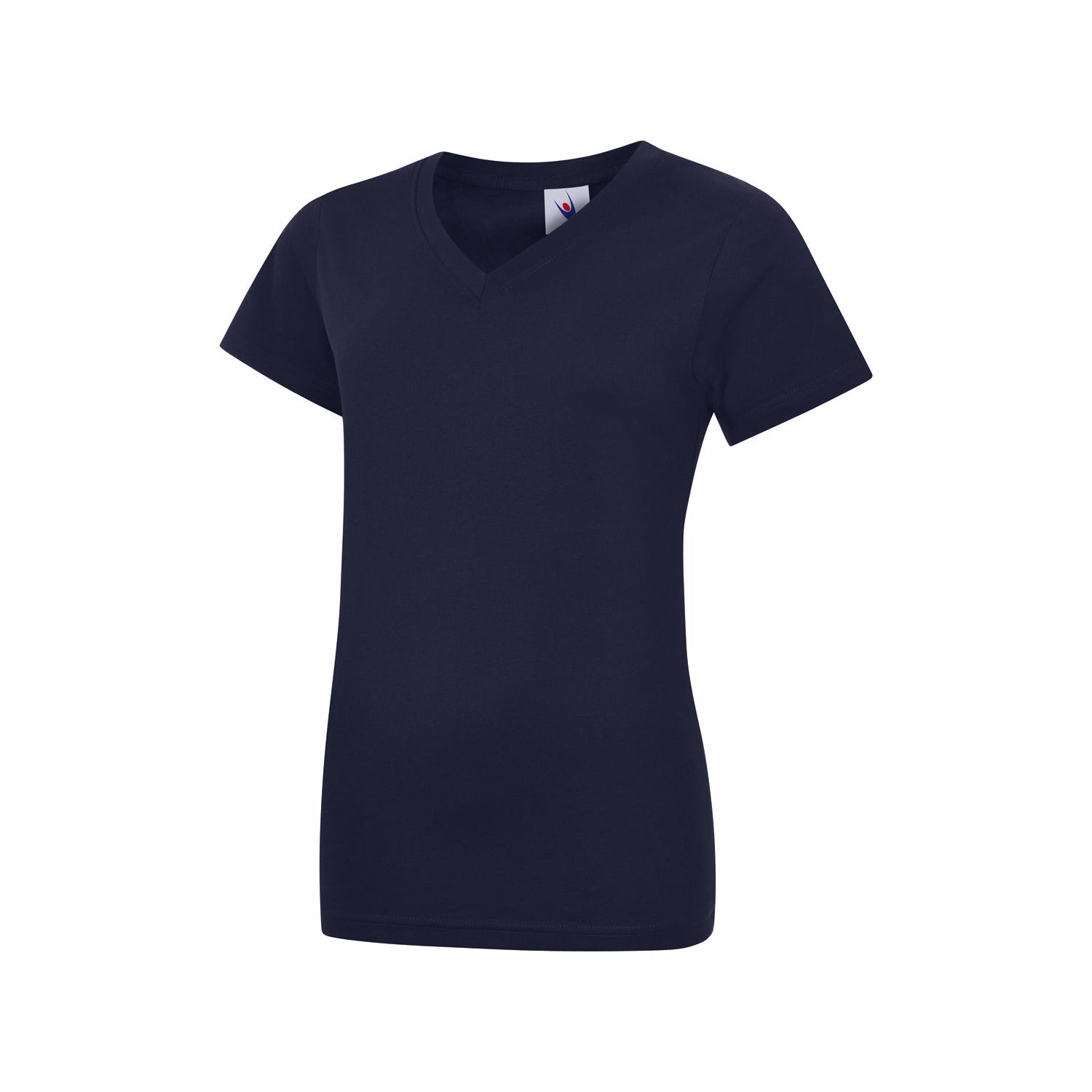 Ladies Classic V Neck T Shirt Navy