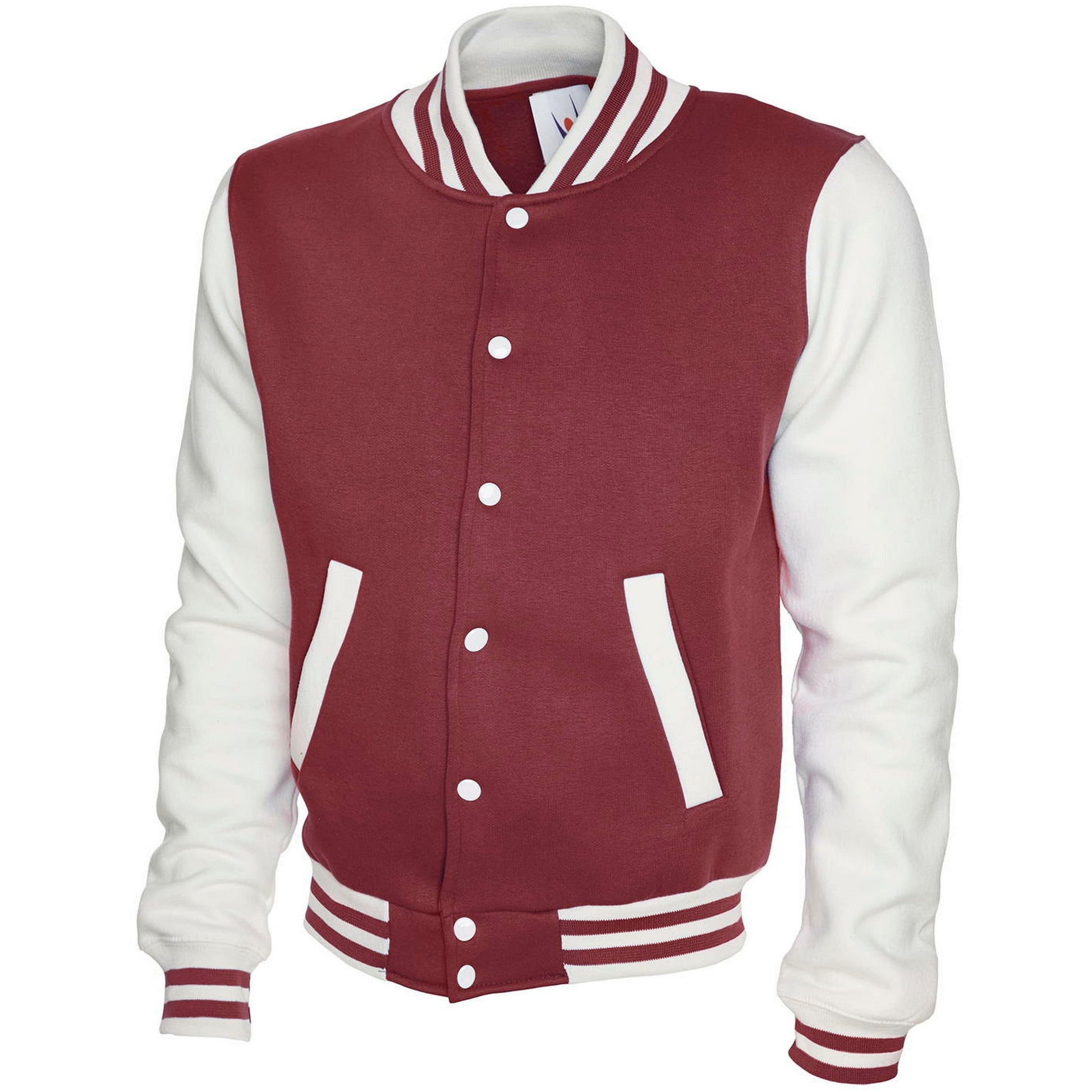 mens varsity jacket maroon