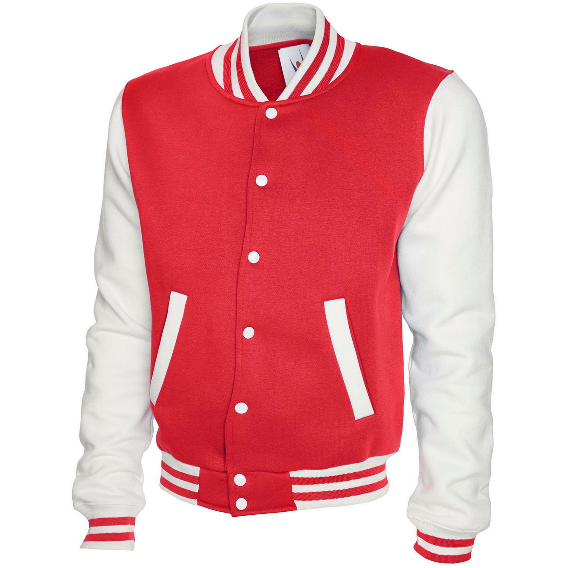 mens varsity jacket red