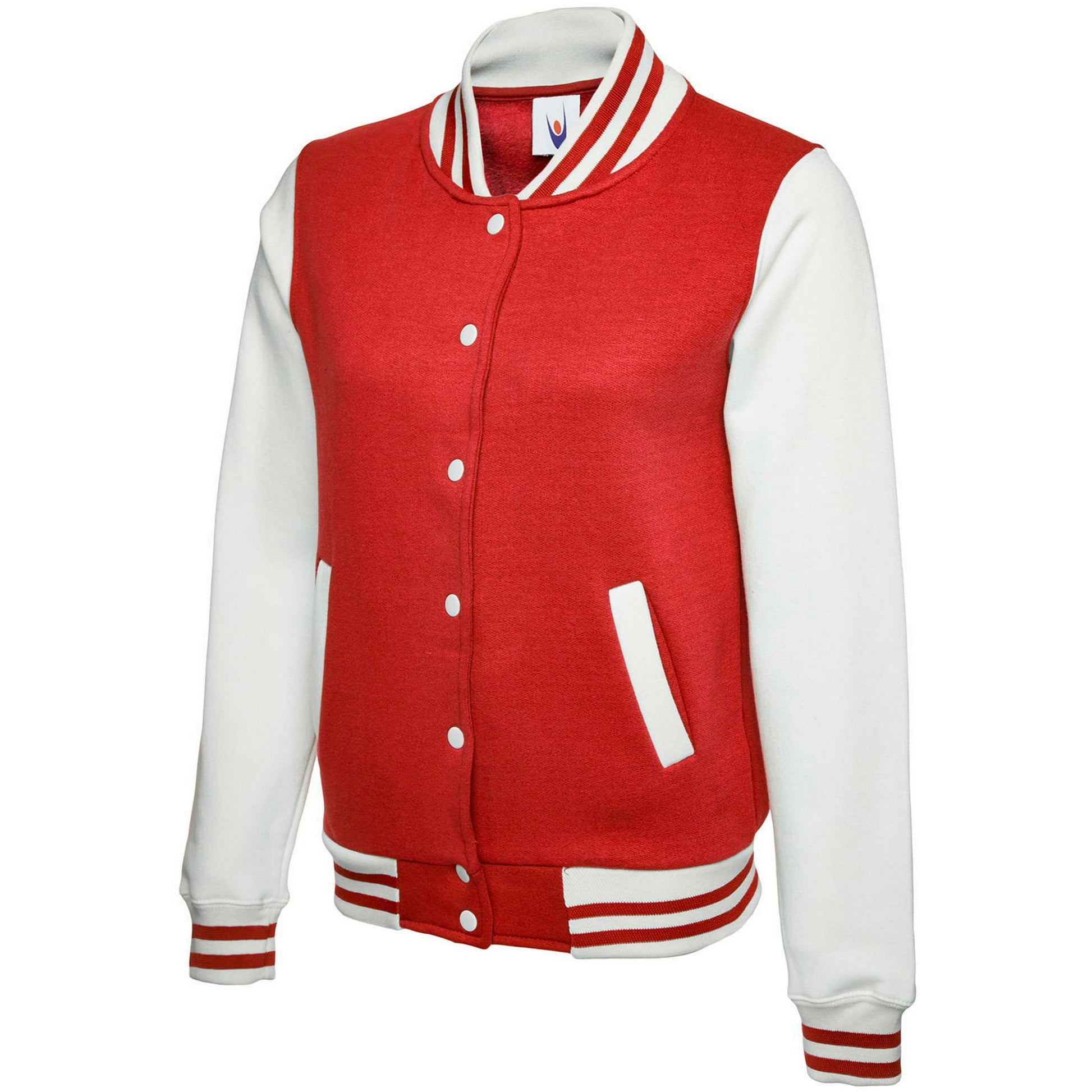 ladies varsity jacket red