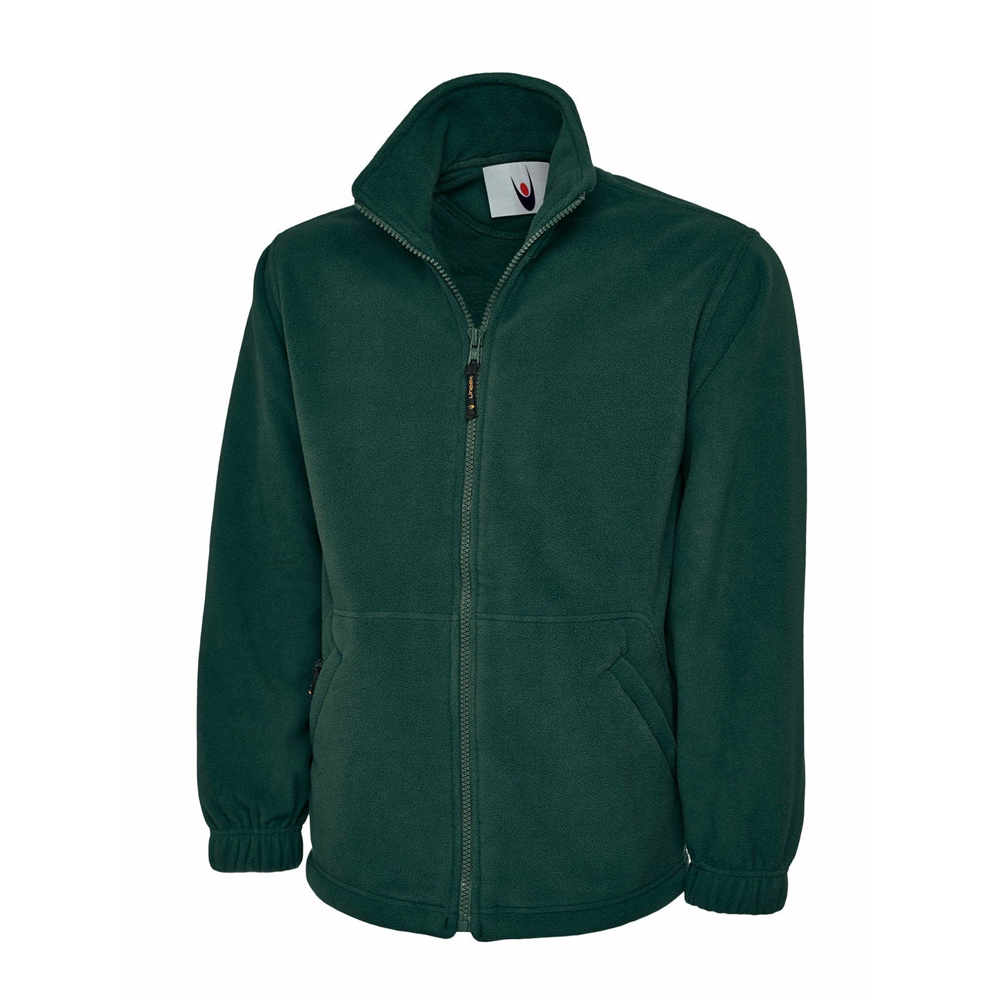 Bottle green microfleece jacket