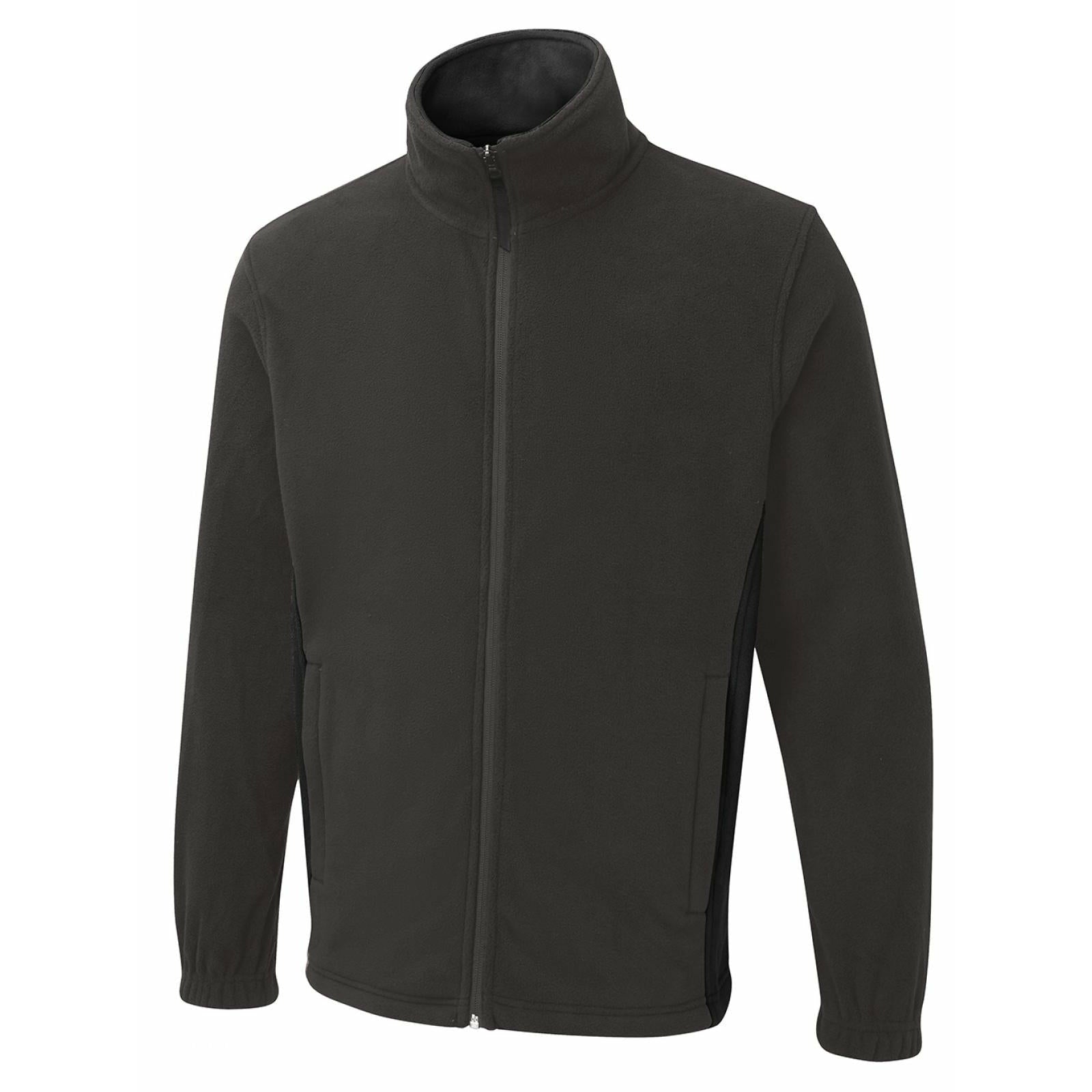 Two tone Grey & Black full zip fleece