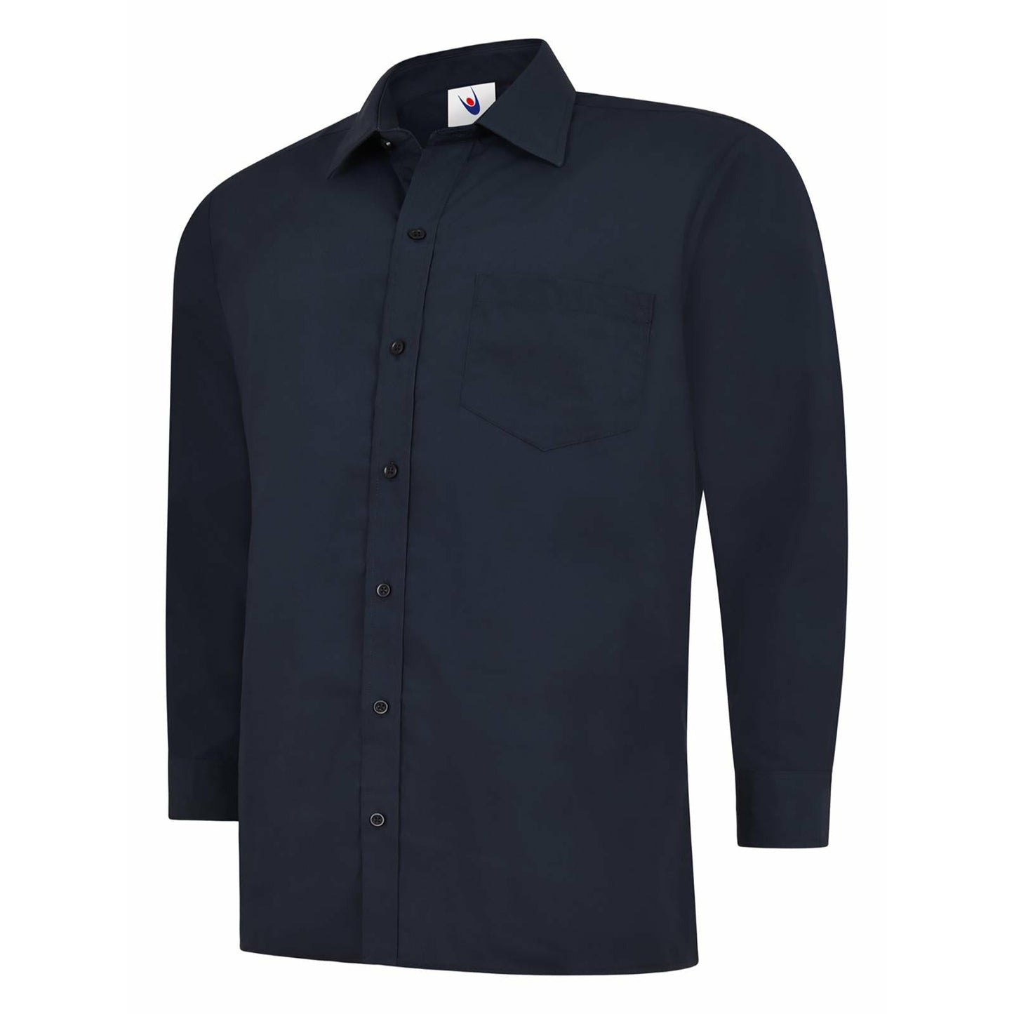 Mens Poplin Full Sleeve Shirt (14.5 - 16.5) - Navy