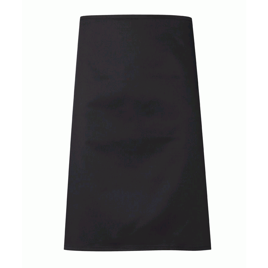 KNEE APRON: UNISEX PLAIN KNEE LENGTH BLACK