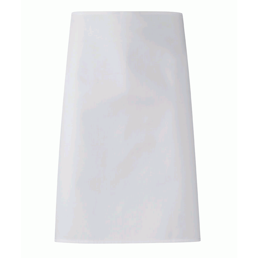 KNEE APRON: UNISEX PLAIN KNEE LENGTH WHITE