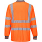 Portwest Hi-Vis Long Sleeved Polo - Orange (Back)