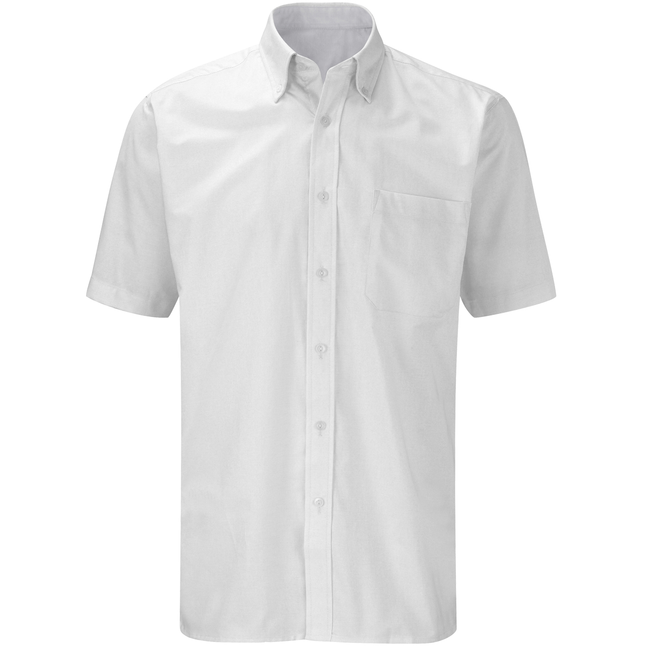 OXFORD SHIRT: MEN'S SHORT SLEEVE White