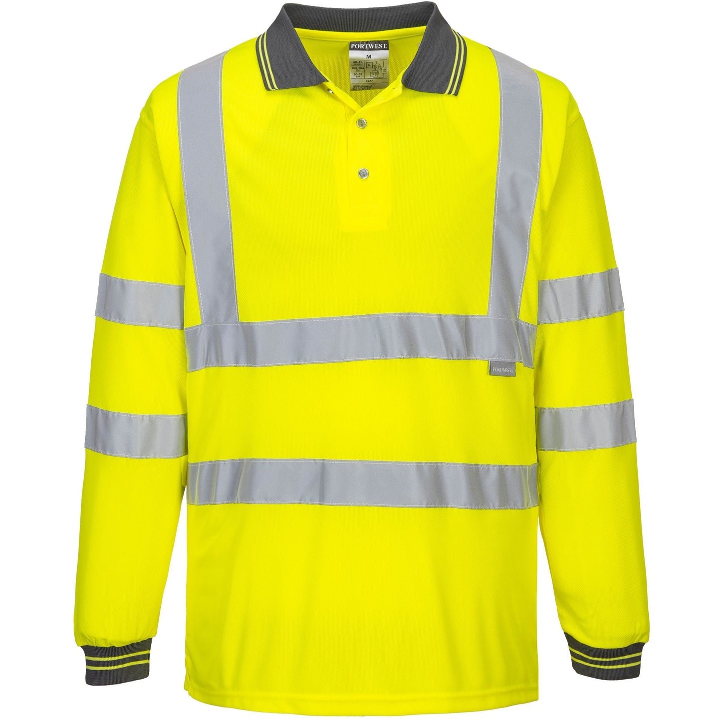 Portwest Hi-Vis Long Sleeved Polo ( Yellow)